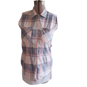 Vintage Denis Casual Wear Cotton Vintage Plaid Blouse, Sz L